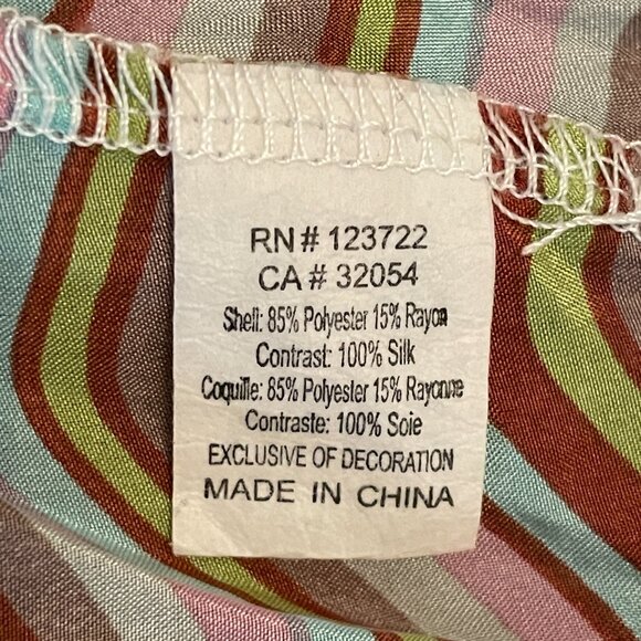 A Common Thread Multi-Colour boho scoop neck silk tank top tunic-Small - Picture 6 of 11